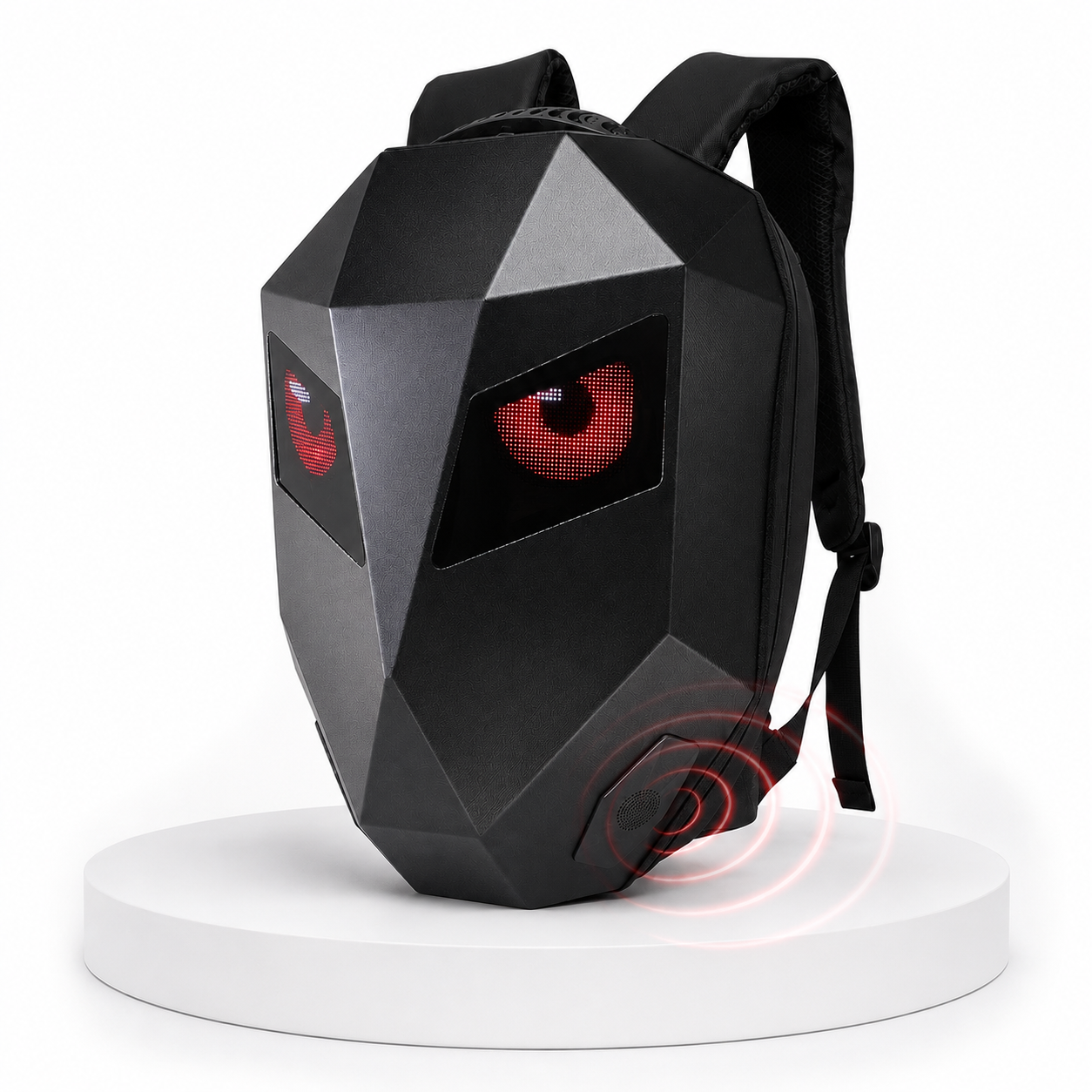 Sac à Dos LED Coque Rigide — GlowRider Beast (Édition Haut-Parleur)