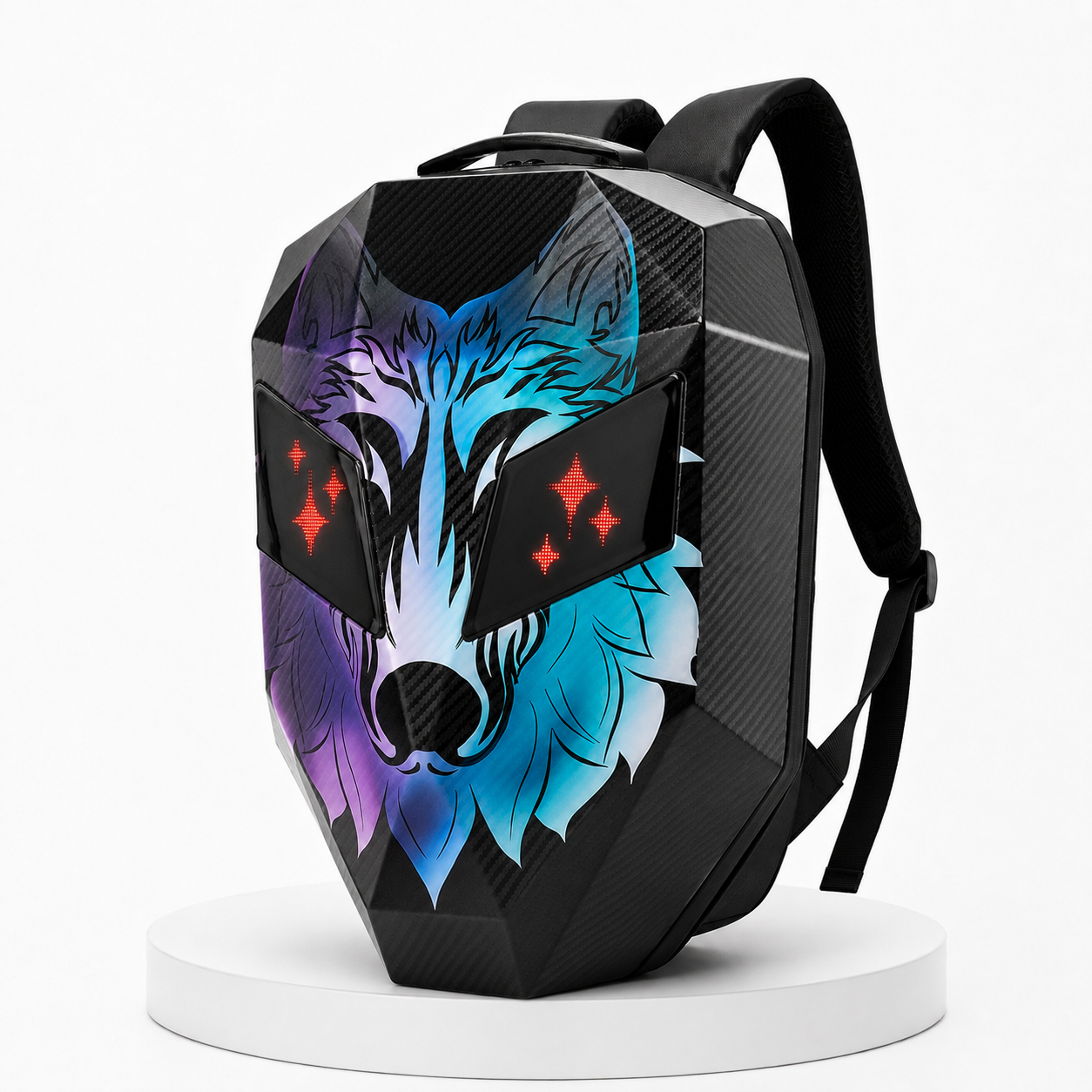 Sac à Dos LED Loup Galaxie — GlowRider Spirit Wolf (Édition Limitée)