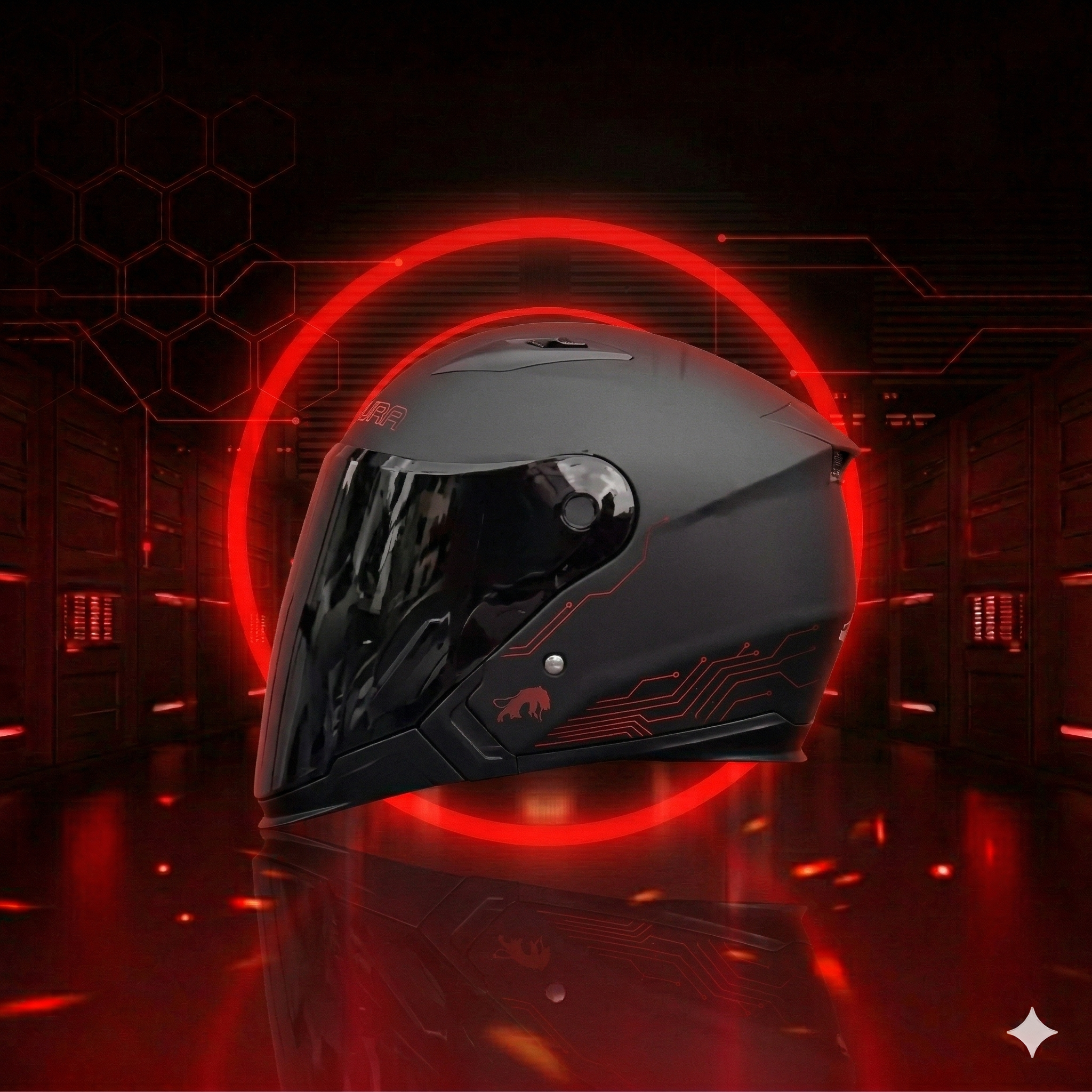 Casque Moto Demi-Jet Double Visière