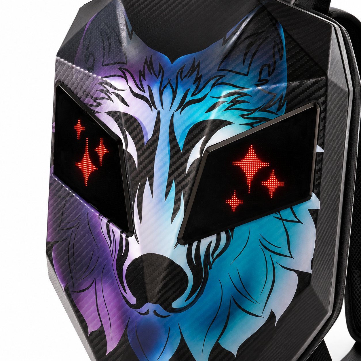 Sac à Dos LED Loup Galaxie — GlowRider Spirit Wolf (Édition Limitée)