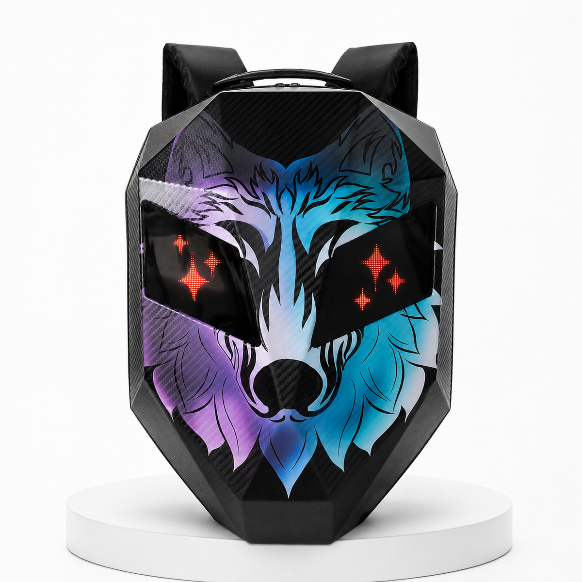 Sac à Dos LED Loup Galaxie — GlowRider Spirit Wolf (Édition Limitée)